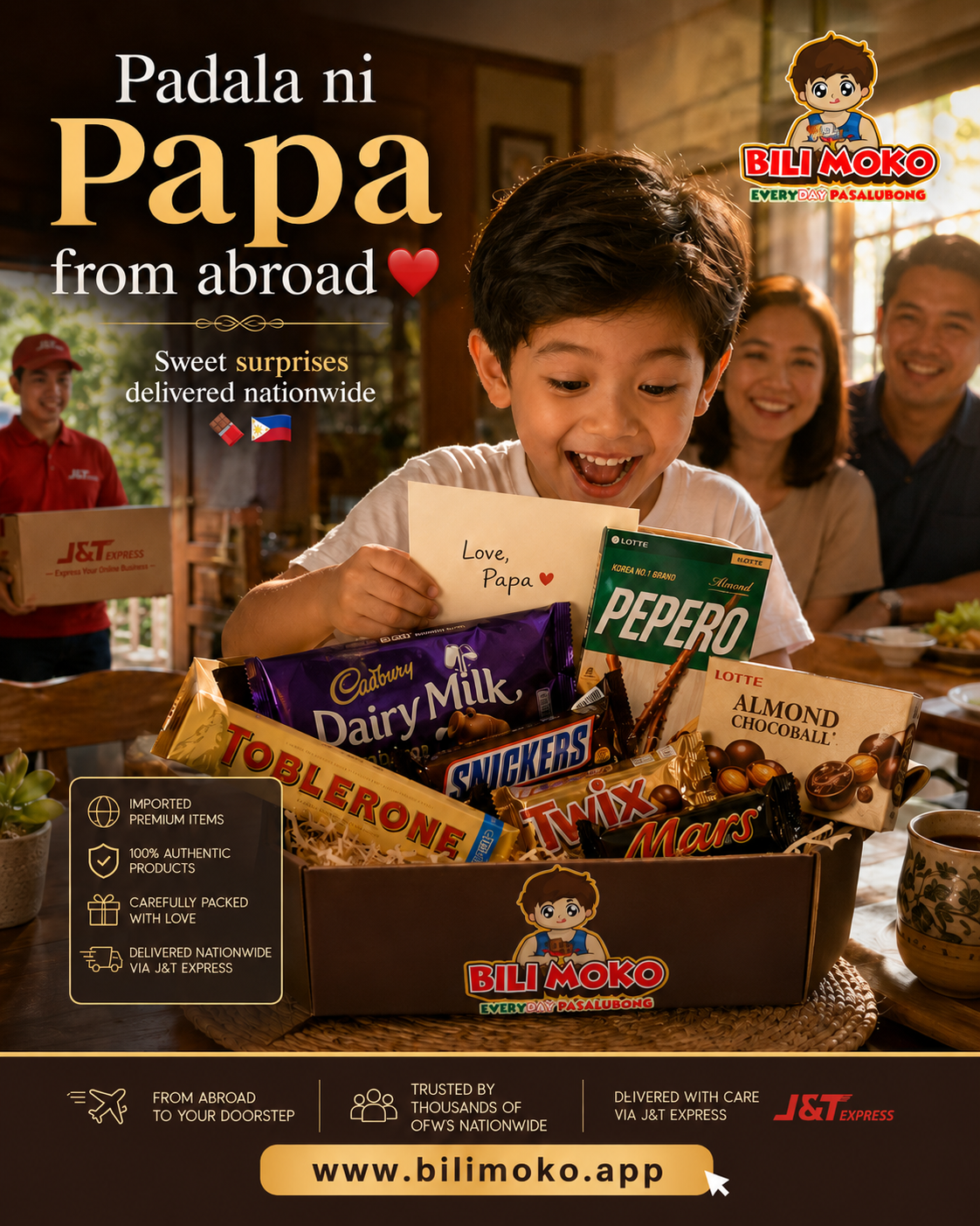 Padala ni Papa from abroad β sweet surprises delivered nationwide via J&T Express